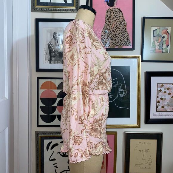 Agua Bendita x Target Womens Size Small Romper Punk Romantic Floral Flare Sleeve - Picture 5 of 8